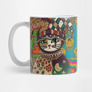 Cat in a joker costume Mug